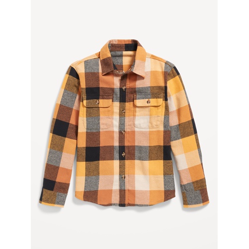 올드네이비 Soft-Brushed Flannel Pocket Shirt for Boys