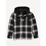 Long-Sleeve Hooded Flannel Utility Shirt for Boys