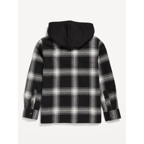 올드네이비 Long-Sleeve Hooded Flannel Utility Shirt for Boys