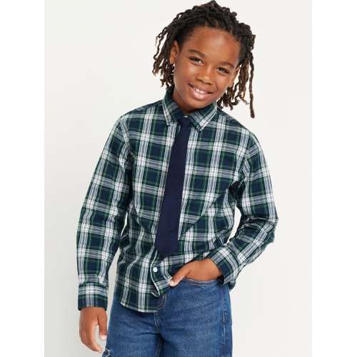 올드네이비 Printed Long-Sleeve Pocket Shirt and Tie Set for Boys Hot Deal