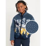 Printed Full-Zip Sherpa Jacket for Boys Hot Deal