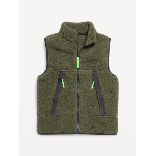 올드네이비 Sherpa Zippered Utility Pocket Vest for Boys Hot Deal