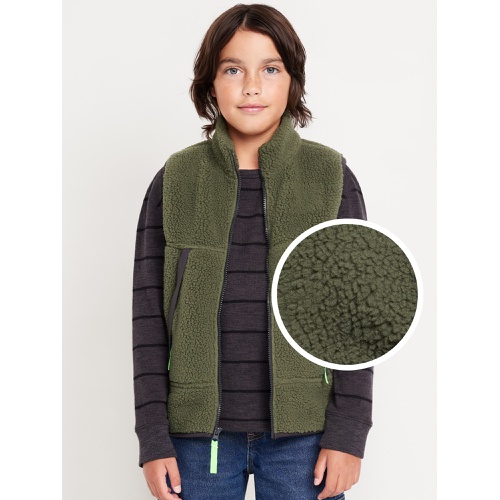 올드네이비 Sherpa Zippered Utility Pocket Vest for Boys Hot Deal