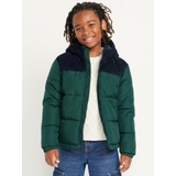 Hooded Corduroy-Trim Puffer Jacket for Boys Hot Deal