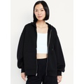 Oversized Bounce Fleece Zip Tunic Hoodie