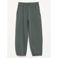 High-Waisted Dynamic Fleece Barrel-Leg Pants