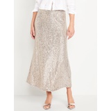 High-Waisted Sequin Maxi Skirt