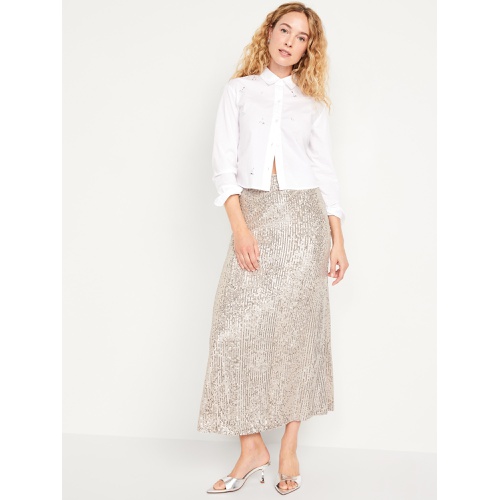 올드네이비 High-Waisted Sequin Maxi Skirt