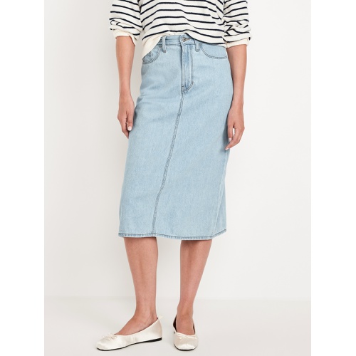 올드네이비 High-Waisted Wow Jean Midi Skirt