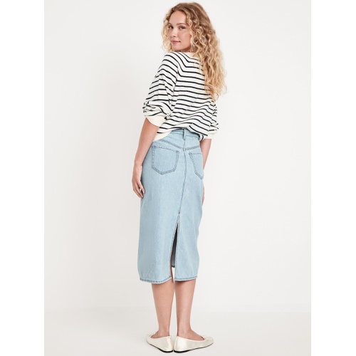 올드네이비 High-Waisted Wow Jean Midi Skirt