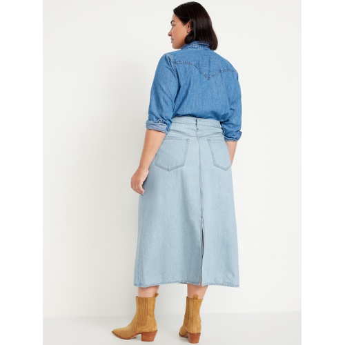 올드네이비 High-Waisted Wow Jean Midi Skirt