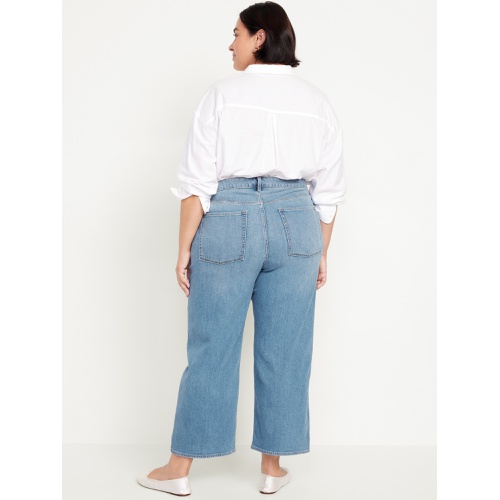 올드네이비 High-Waisted Wow Crop Wide-Leg Jeans Hot Deal