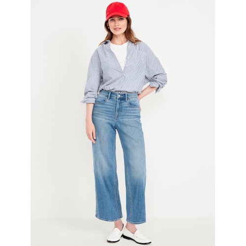 올드네이비 High-Waisted Wow Crop Wide-Leg Jeans Hot Deal