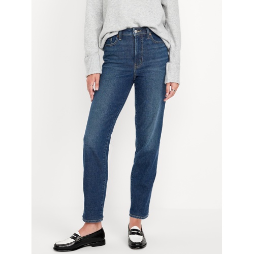 올드네이비 High-Waisted Built-In Warm OG Straight Ankle Jeans