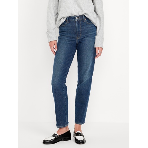 올드네이비 High-Waisted Built-In Warm OG Straight Ankle Jeans