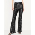 High-Waisted Sequin Flare Pants