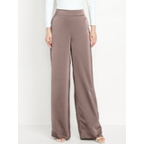 High-Waisted Satin Super Wide-Leg Pants