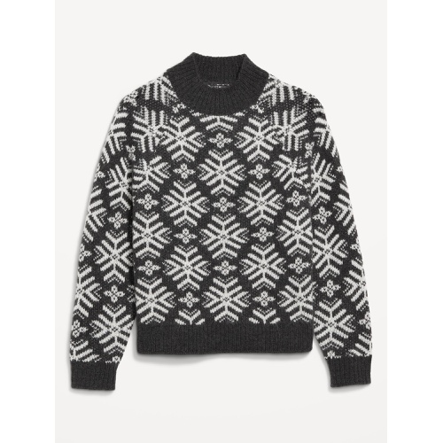 올드네이비 Holiday Print Mock-Neck Sweater