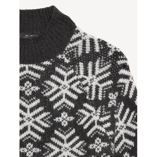 올드네이비 Holiday Print Mock-Neck Sweater