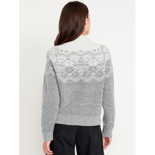 올드네이비 Holiday Print Mock-Neck Sweater Hot Deal