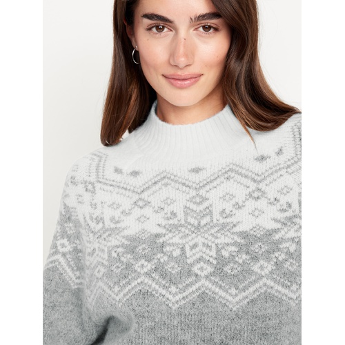 올드네이비 Holiday Print Mock-Neck Sweater Hot Deal