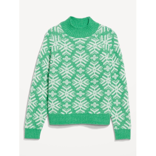 올드네이비 Holiday Print Mock-Neck Sweater Hot Deal