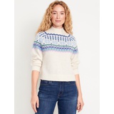 Holiday Print Mock-Neck Sweater Hot Deal