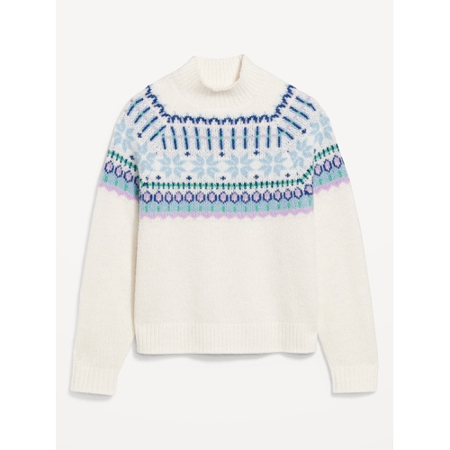 올드네이비 Holiday Print Mock-Neck Sweater Hot Deal