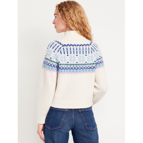 올드네이비 Holiday Print Mock-Neck Sweater Hot Deal