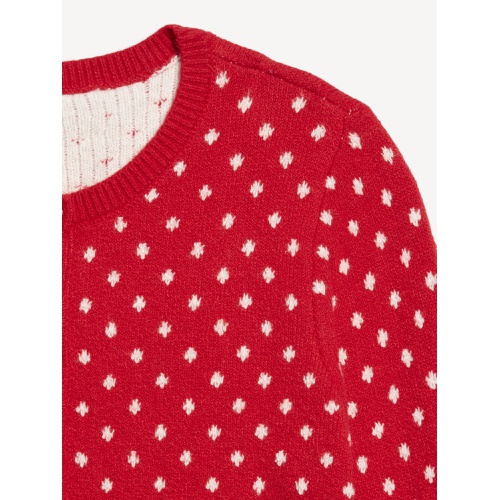 올드네이비 SoSoft Holiday Print Crop Cardigan Sweater