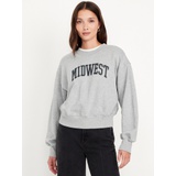 SoComfy Crop Graphic Sweatshirt