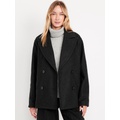 Oversized Double-Breasted Pea Coat Hot Deal