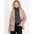 Oversized Double-Breasted Pea Coat Hot Deal