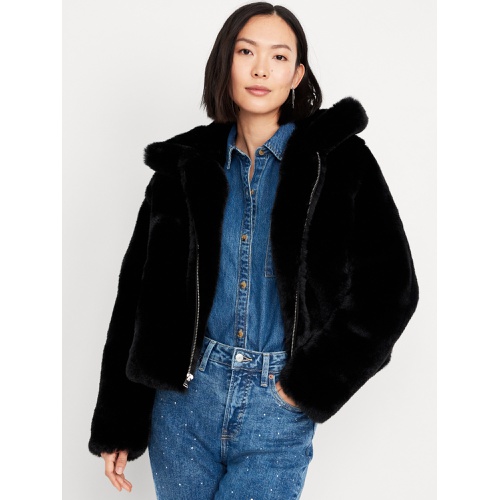 올드네이비 Faux-Fur Zip Jacket