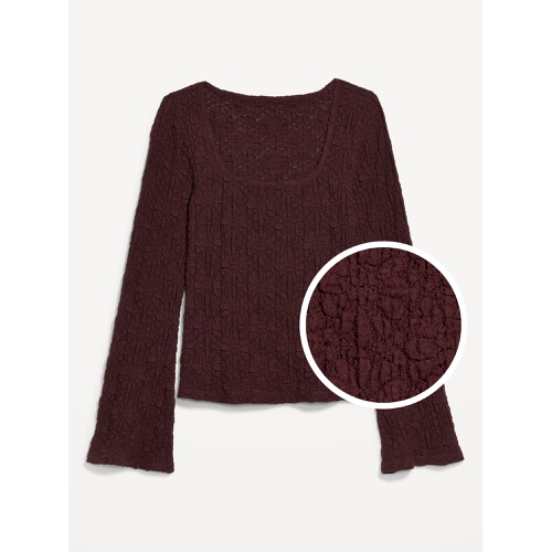 올드네이비 Textured Lace Scoop-Neck Top Hot Deal