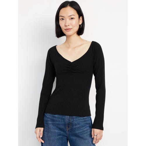 올드네이비 Cinched Rib-Knit Top