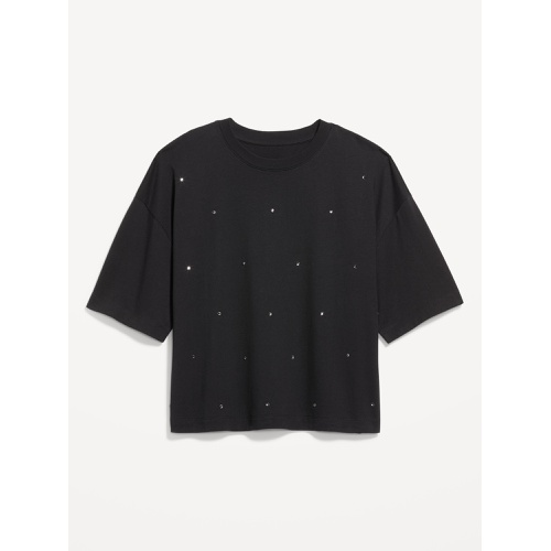 올드네이비 Oversized Crew-Neck Embellished T-Shirt