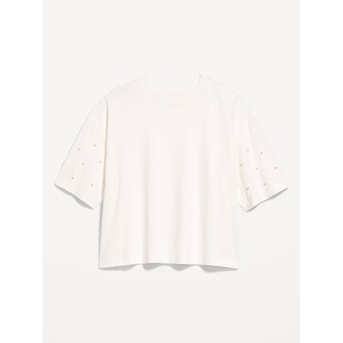 올드네이비 Oversized Crew-Neck Embellished T-Shirt