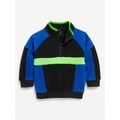 Oversized Microfleece Quarter-Zip Sweater for Toddler Boys