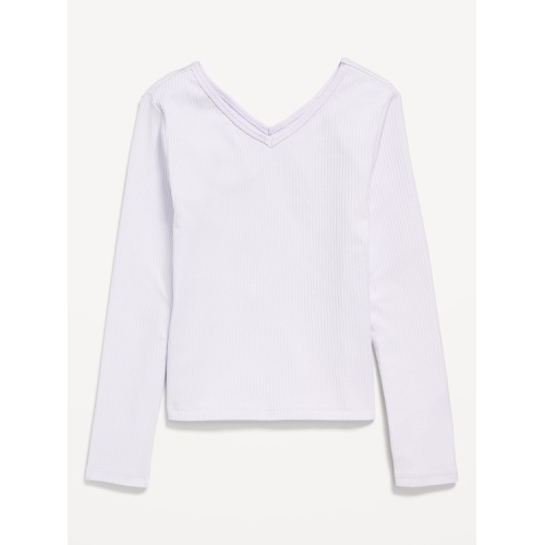 올드네이비 Long-Sleeve Ribbed V-Neck Top for Girls Hot Deal