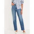 High-Waisted Built-In Warm OG Straight Ankle Jeans