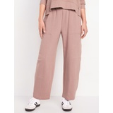 Extra High-Waisted SoComfy Seamed Barrel-Leg Sweatpants