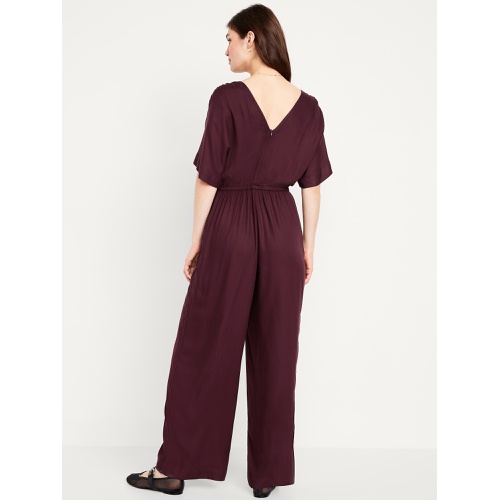 올드네이비 Waist-Defined Crepe Wide-Leg Jumpsuit Hot Deal