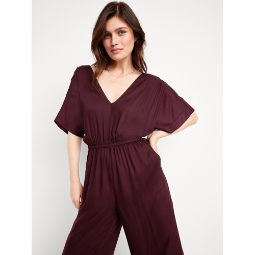 올드네이비 Waist-Defined Crepe Wide-Leg Jumpsuit Hot Deal