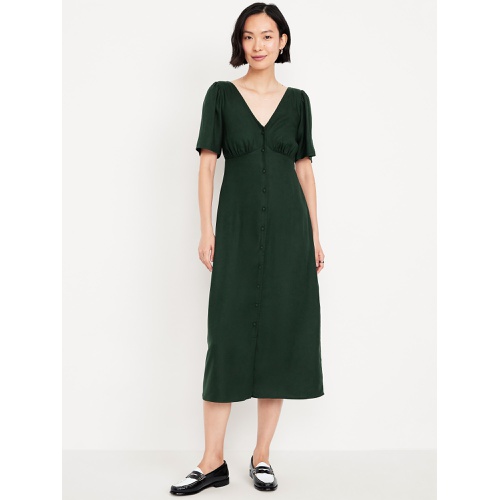 올드네이비 Button-Down Crepe Midi Dress