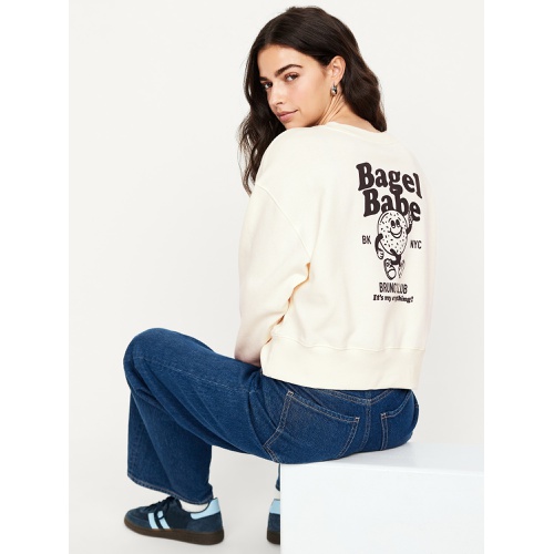 올드네이비 SoComfy Crop Graphic Sweatshirt