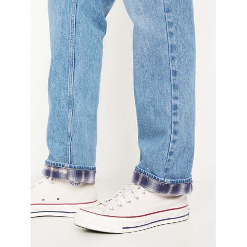 올드네이비 90s Straight Flannel-Lined Jeans Hot Deal