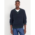 V-Neck Boucle Sweater Hot Deal