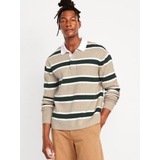 Rugby Stripe Polo Sweater Hot Deal