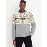 Fair Isle Zip Cardigan Sweater Hot Deal